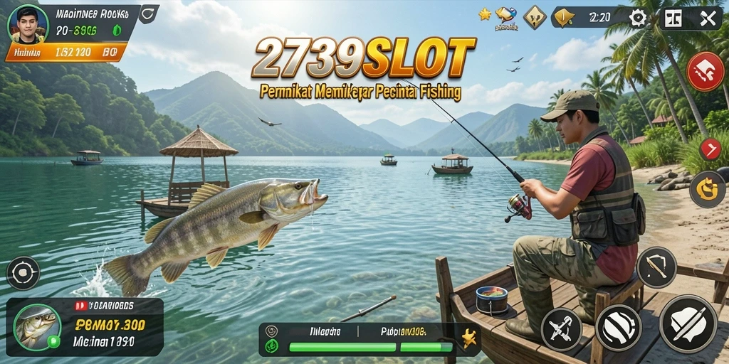 Tampilan gameplay yang menarik dalam 2739SLOT saat menangkap ikan di laut.