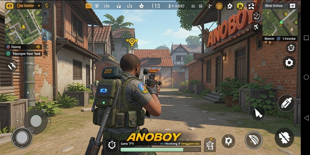 Tampilan gameplay seru di ANOBOY dengan aksi TPS yang mendebarkan.