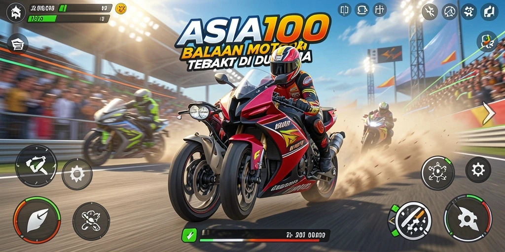 Tampilan gameplay ASIA100 yang menegangkan dan penuh aksi.