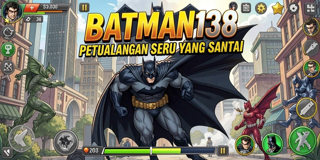 Screenshot gameplay menunjukkan petualangan seru dalam BATMAN138.