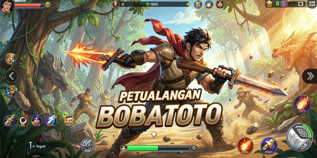 Tampilan gameplay BOBATOTO dengan aksi menegangkan dan grafis memukau.
