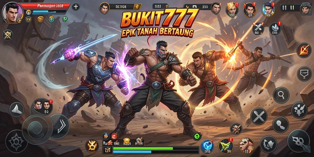 Tampilan menarik pertarungan dalam game BUKIT777 yang mendebarkan.