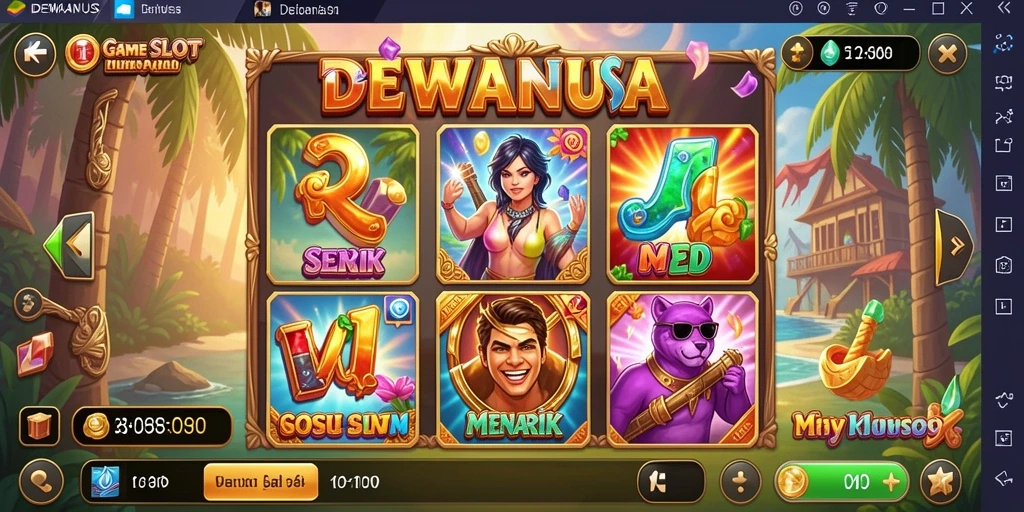 Tampilan gameplay slot DEWANUSA yang menarik dan seru.