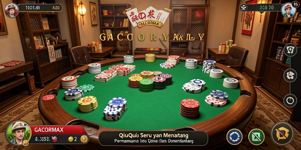 Tampilan gameplay seru dari GACORMAX yang menampilkan aksi QiuQiu.
