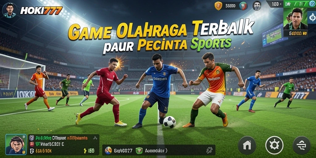 Tampilan gameplay HOKI777 yang menampilkan aksi seru olahraga.