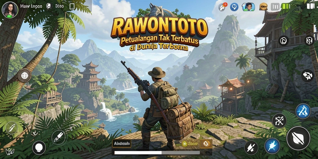 Tampilan gameplay RAWONTOTO yang menakjubkan di dunia terbuka.