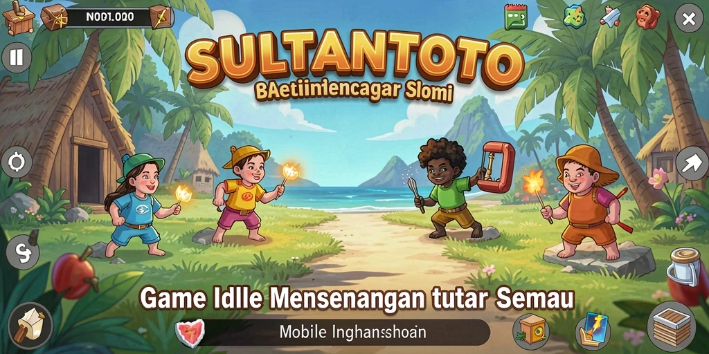 Screenshot gameplay SULTANTOTO menampilkan karakter yang berkembang dalam game Idle.