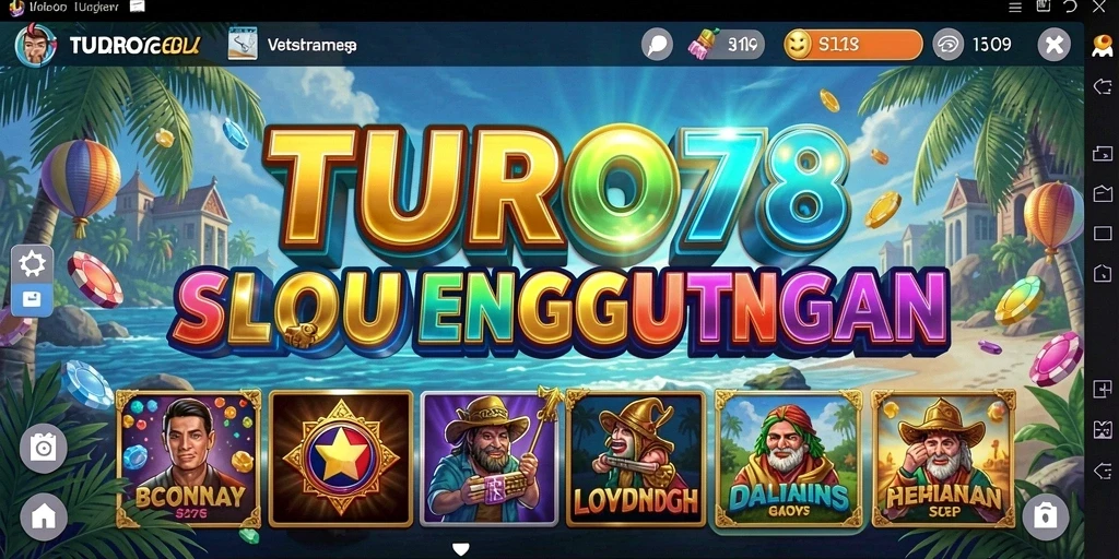 Screenshot menunjukkan gameplay seru dari TURBO78 di kategori Slot.