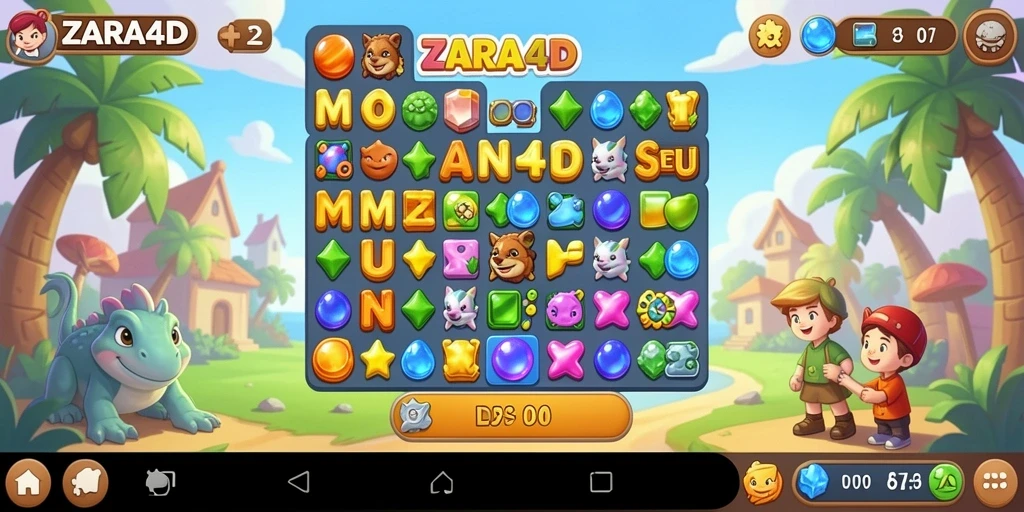 Tampilan gameplay ZARA4D yang seru dan penuh warna.